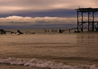 Milky Clouds on Sinking Pier